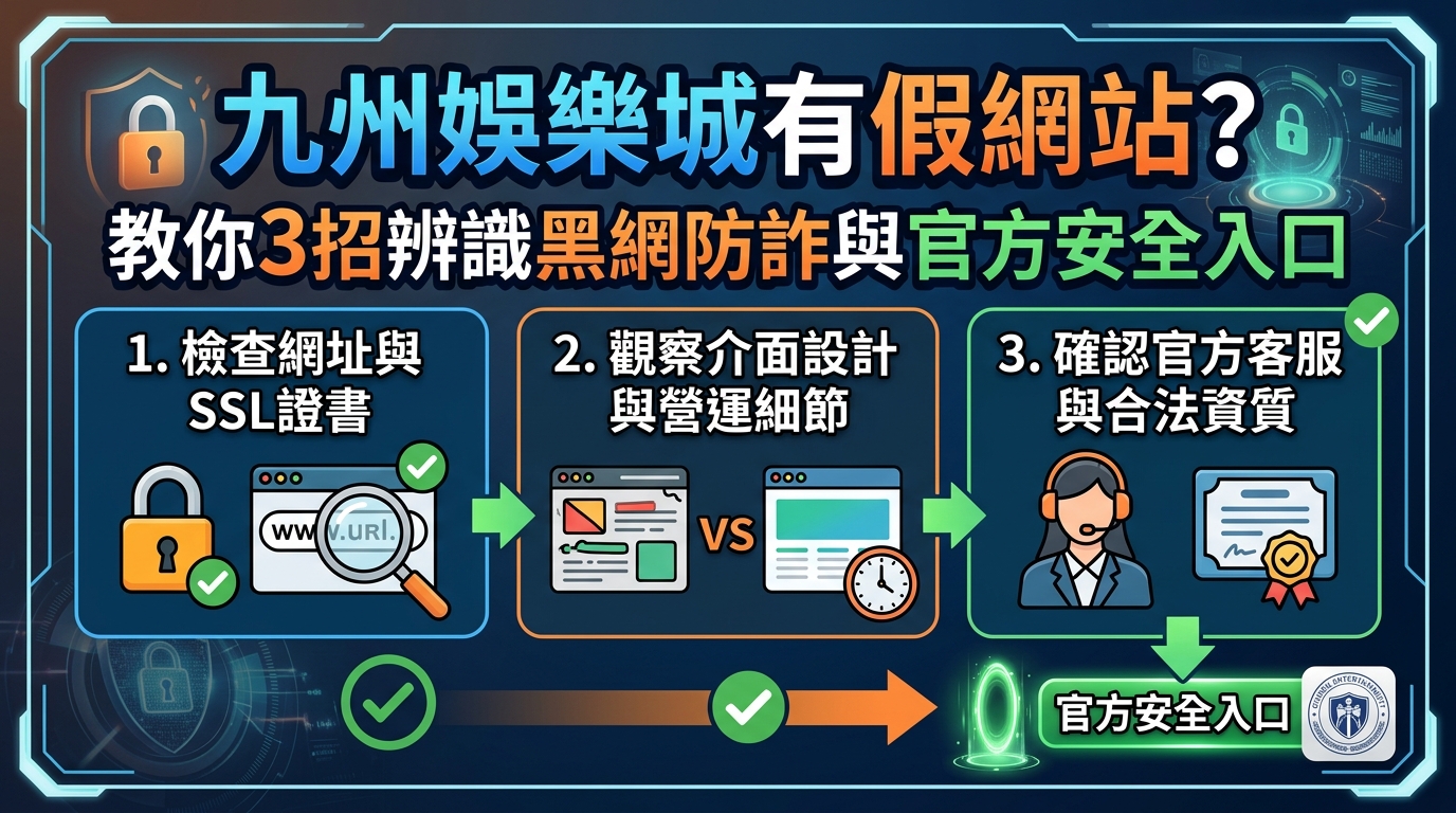 九州娛樂城有假網站？教你3招辨識黑網防詐與官方安全入口
